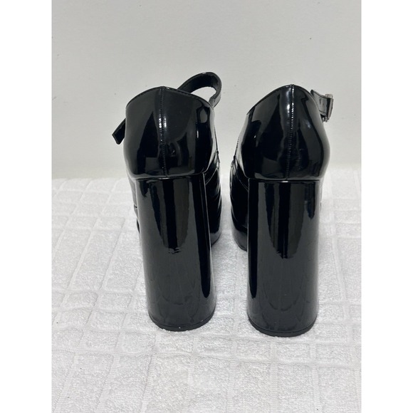 Soda Women's Platform Chunky Block Ankle Strap Heel Black Size 6 - Picture 3 of 4